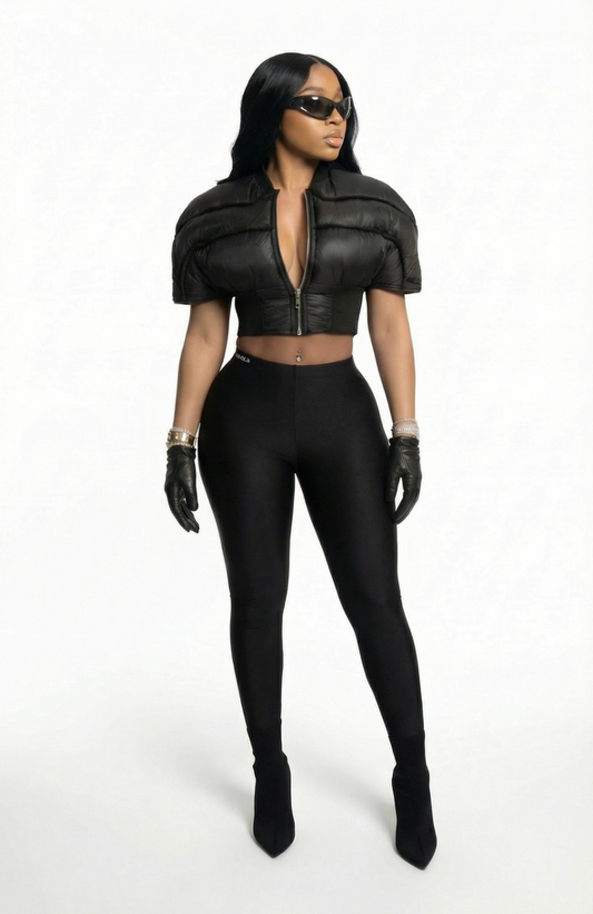 Cropped puffer jacket