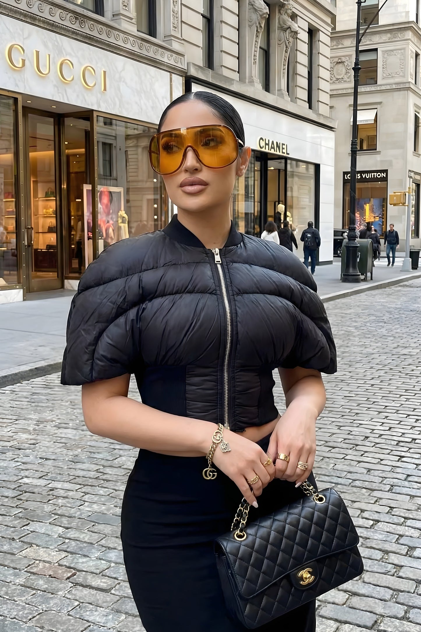 Cropped puffer jacket